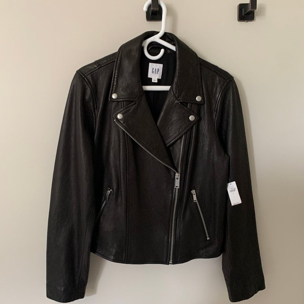 NWT Gap Leather Moto Jacket